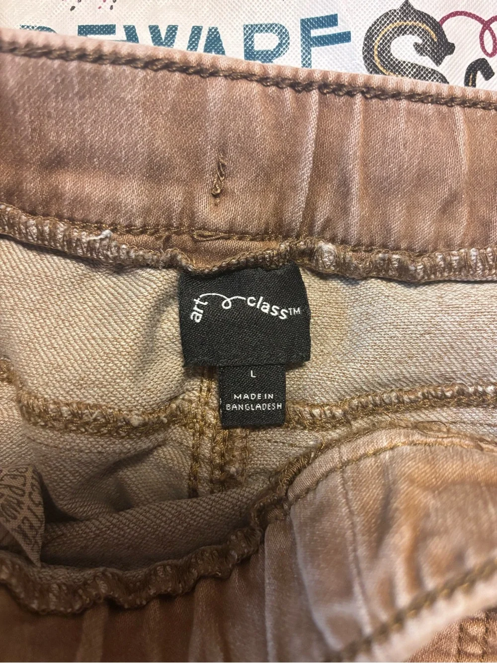 Boys Casual Drawstring Shorts in Taupe